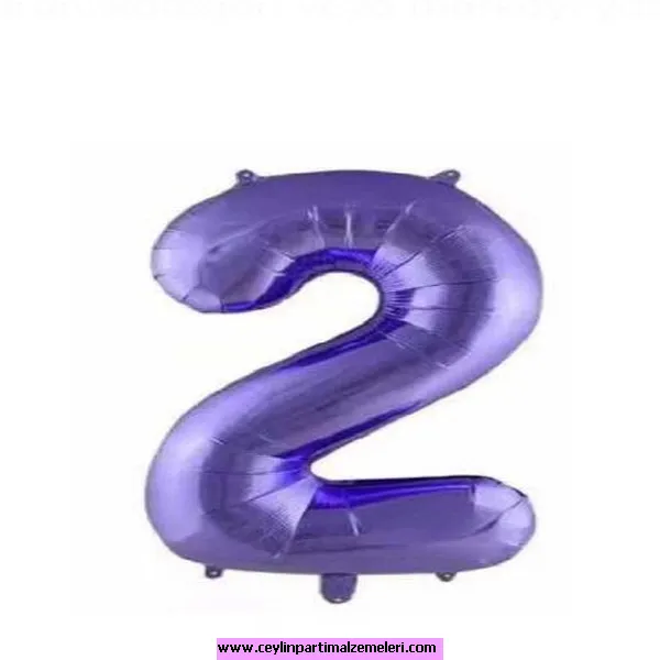 2 Rakam Mor Folyo Balon